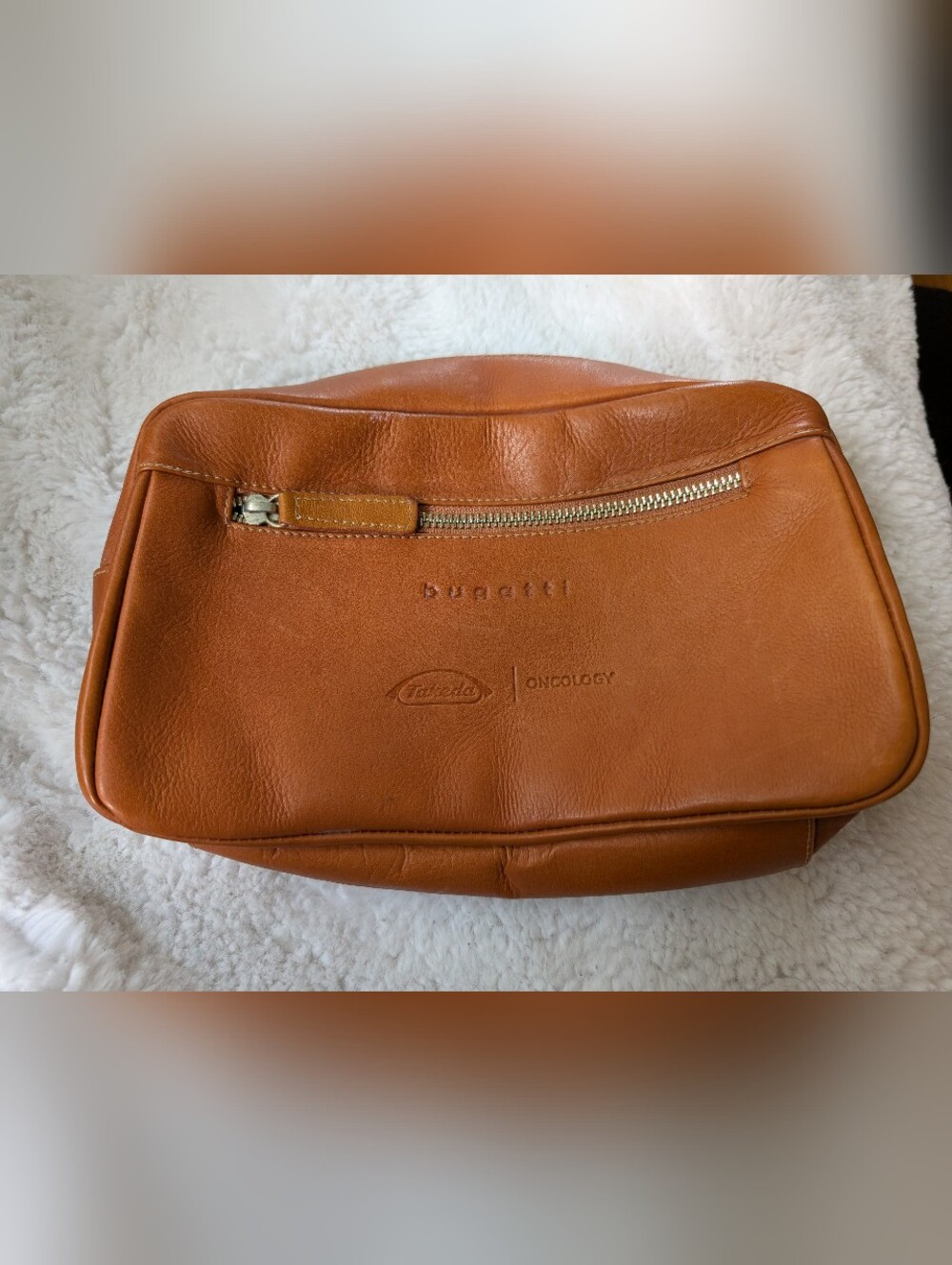 bugatti Tan Leather Travel Dopp Kit